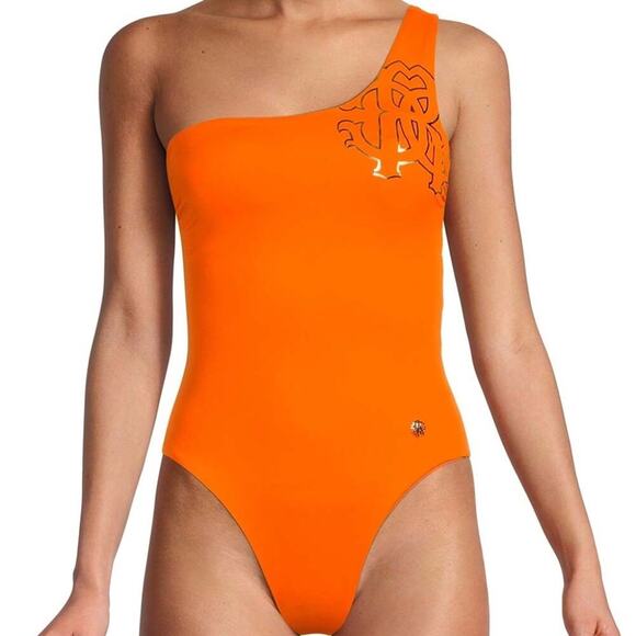 Roberto Cavalli Other - ROBERTO CAVALLI Women's One Shoulder One Piece Swimsuit Orange XS NWT